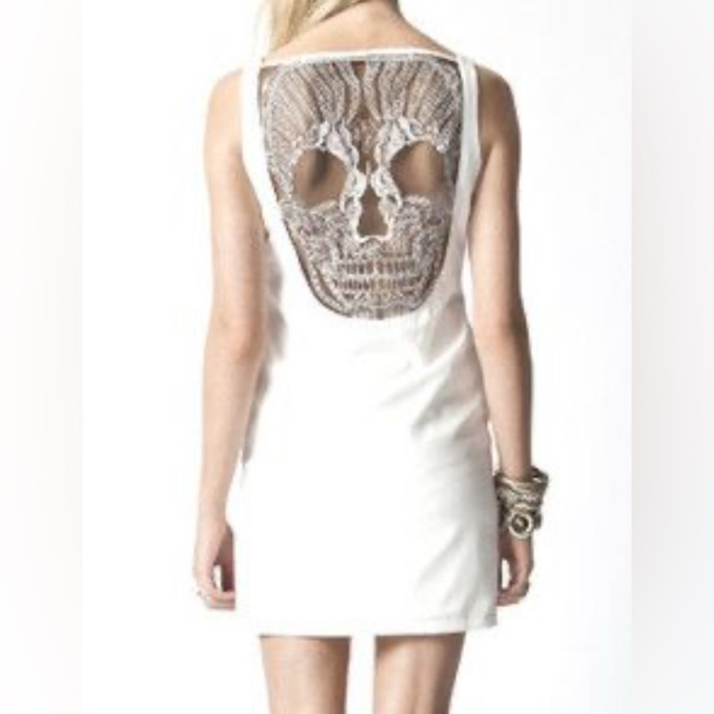 Wellsoon Laced Skull Pullover Maxi Dress With Sleeves Size S /Small
